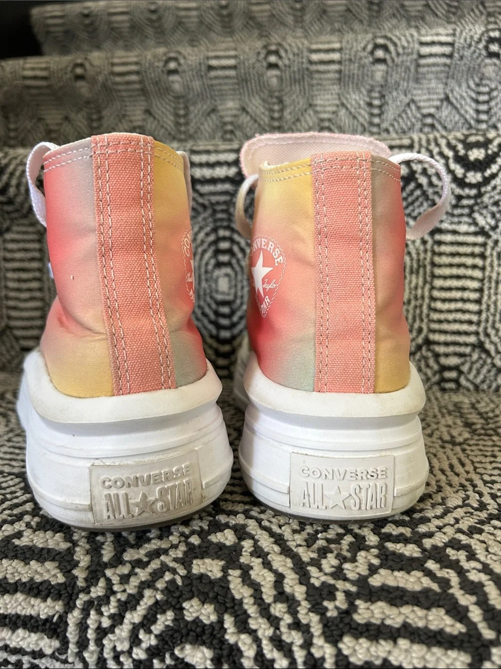 Converse High Top Tie-Dye Platform Sneakers